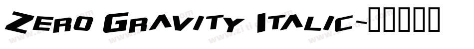 Zero Gravity Italic字体转换